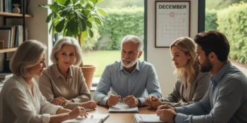 Family reviewing estate planning documents with a legal professional in 2026