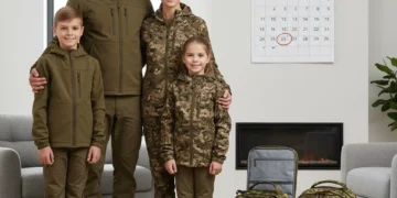 Family with 72-hour survival kit, prepared for emergencies