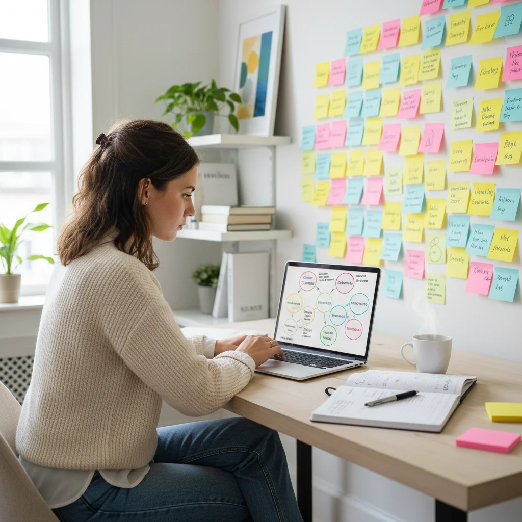 Professional reflecting and planning personal brand strategy