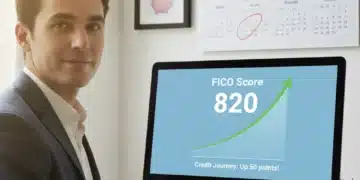 Boost Your FICO: 50 Points in 3 Months - Early 2026 Action Plan Confident person viewing rising FICO score graph on computer