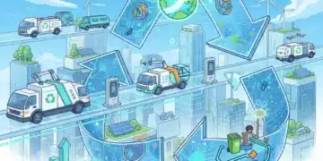Modern waste management evolution with recycling, smart tech, and green initiatives.