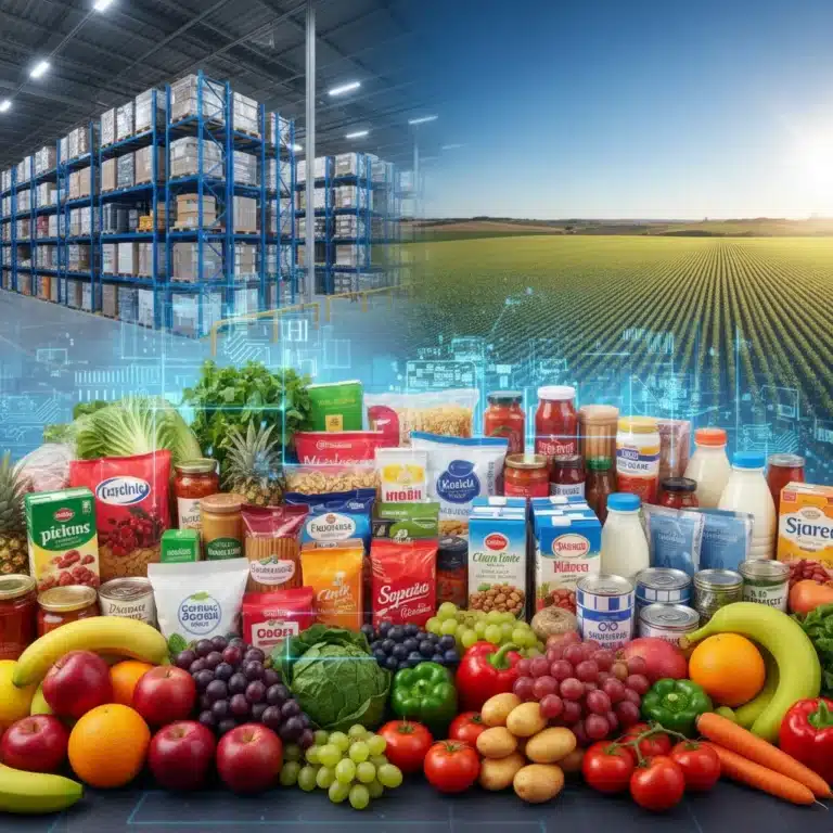 Secure food supply chain with digital overlay and fresh produce